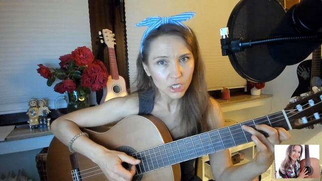 Села птичка на ветку. Детская песенка. Два аккорда на гитаре. Ирина Ромашка смотреть онлайн