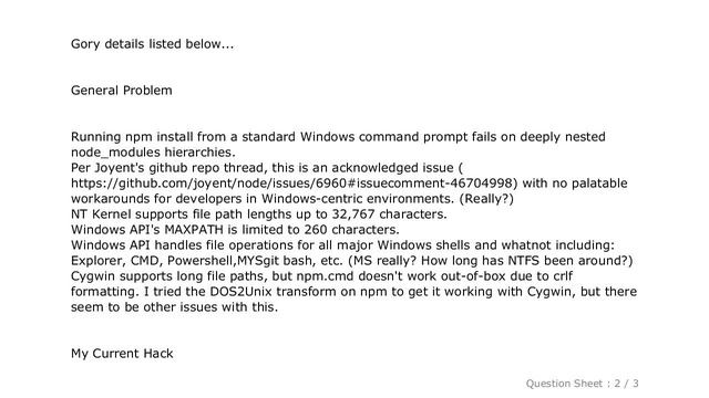 Windows : Node npm windows file paths are too long to install packages смотреть онлайн