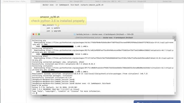 docker image for amazon linux + python36 смотреть онлайн