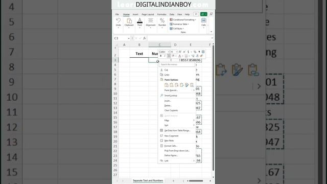 Excel Pro Trick: Separate Text And Numbers In Excel From Mixed Data using Go To Special - No Formul смотреть онлайн