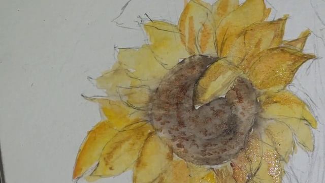 рисуем подсолнухи акварелью / ЧАСТЬ 2 / SPEED DRAWING смотреть онлайн