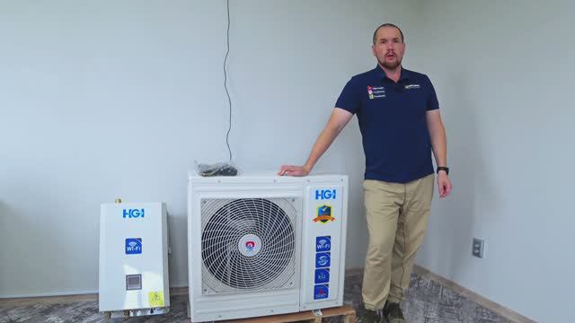 Инверторный тепловой насос воздух-вода HGI на 12 кВт. Доступное отопление дома смотреть онлайн