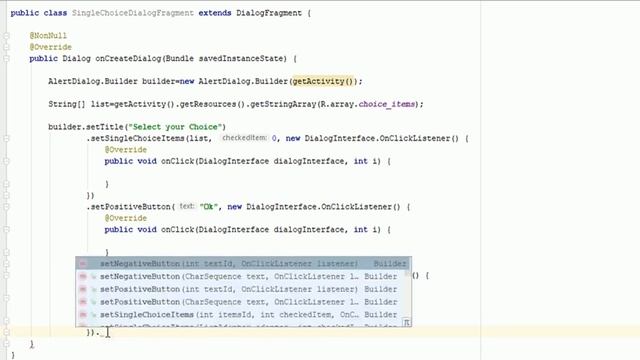 single choice AlertDialog - Alertdialog with Radio Button android смотреть онлайн