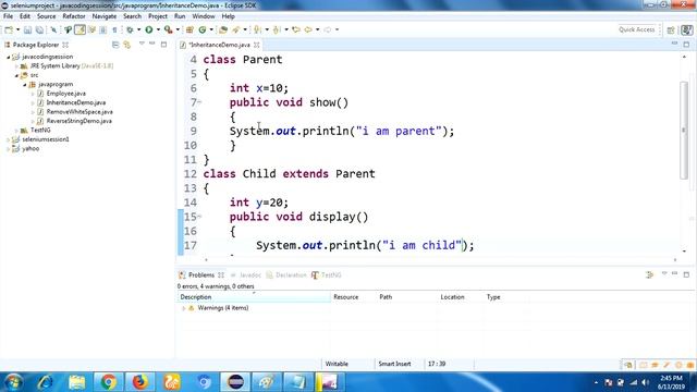 Inheritance in Java with Example смотреть онлайн