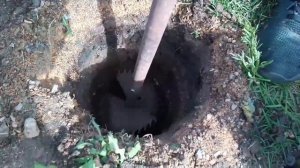 Бур самодельный для бурения ямок под столбики!