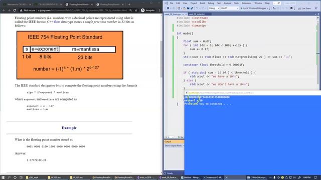9.2 C/C++ floating point roundoff-errors and comparisons смотреть онлайн