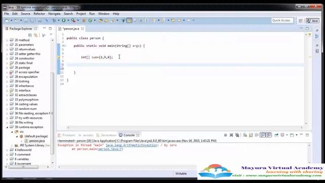 039 Handling runtime exceptions - Mayura Virtual Academy смотреть онлайн