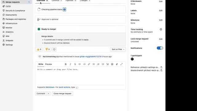 Endless checking pipeline status - no merge button смотреть онлайн
