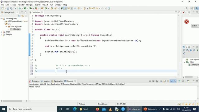 Find the given number is even or odd | Java Programs | E3schools смотреть онлайн