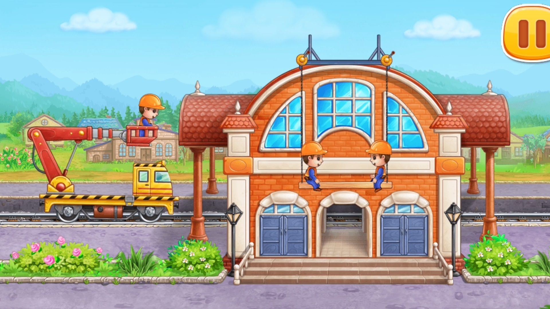 Строим железную дорогу и вокзал | Мультик Строительство для детей смотреть онлайн