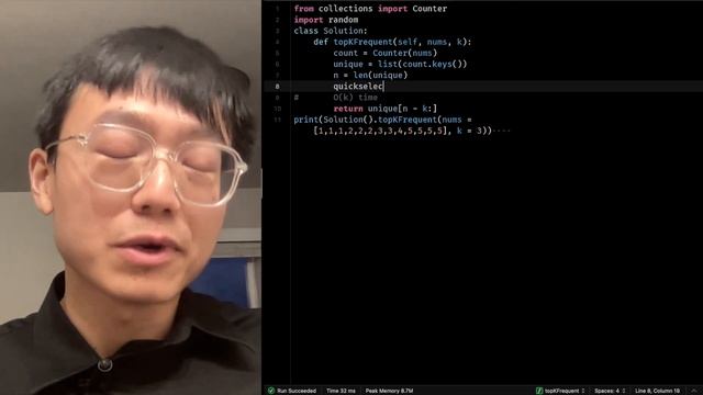 Quickselect solve Top K Frequent Elements (Hoare's selection algorithm) смотреть онлайн