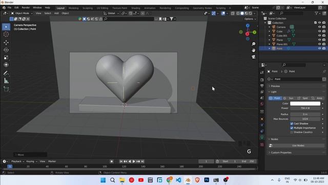 Blender tutorial 2. Easy heart making on blender 3.6 . смотреть онлайн