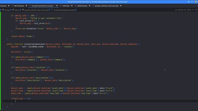 Add Event to Google Calendar using PHP смотреть онлайн
