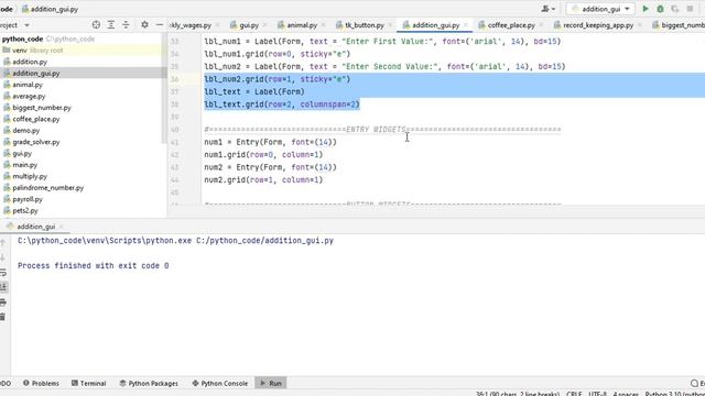 Addition of Two Numbers Using GUI in Python смотреть онлайн