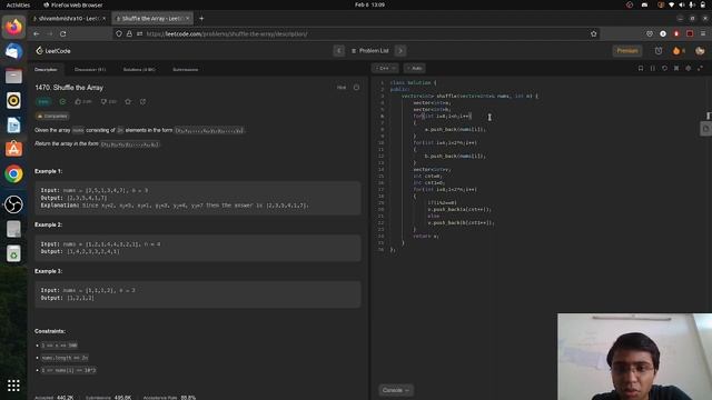 1470. Shuffle the Array || 6th Feb'23 Leetcode Daily challenge смотреть онлайн