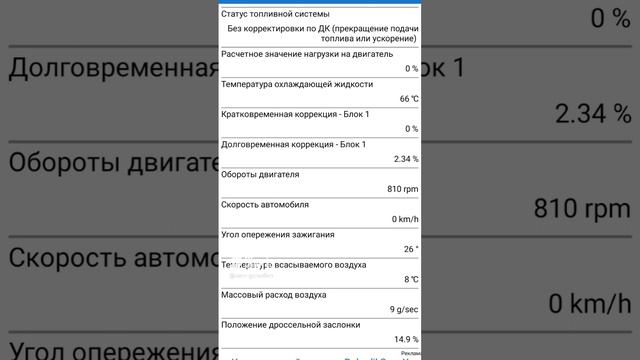Работа датчиков Чери Фора на холостых оборотах