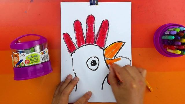 Как нарисовать ПЕТУШКА из руки - рисуем с РыбаКит смотреть онлайн