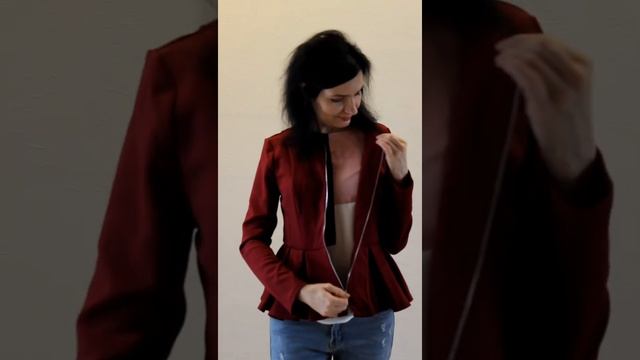 Жакет с баской #Sheinside смотреть онлайн