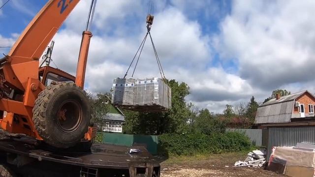 Доставка домокомплекта из полистиролбетона на стройплощадку