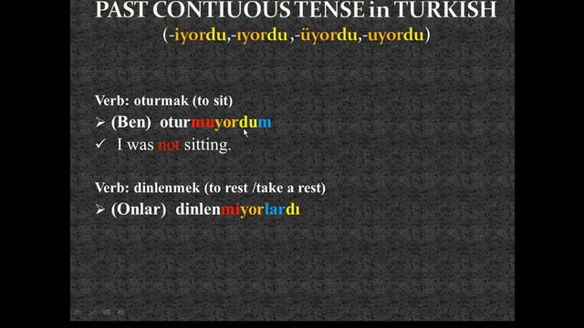 Learn Turkish-48 Past Continuous Tense- Negative Case смотреть онлайн
