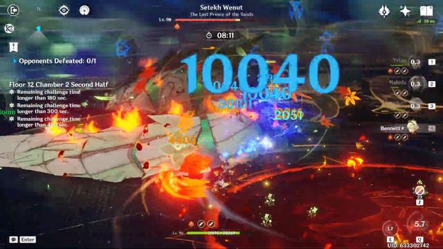 C3 Physical Freminet C1 Yelan Saute Genshin Impact 4.4 Spiral Abyss Floor 12 9 Stars смотреть онлайн