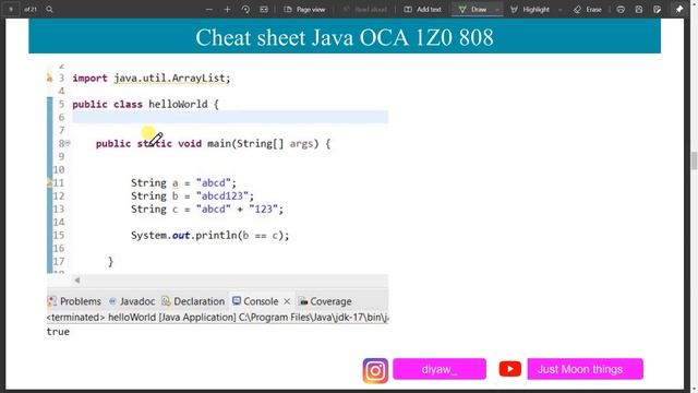 How to Pass OCA Java 8 | Java OCA 1Z0 - 808 Cheat sheet смотреть онлайн