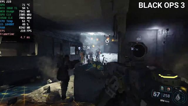 Call Of Duty Black Ops 3 - RTX 3060 Ti 8gb + i5 10400f - FPS Test Benchmark 1080P High Settings смотреть онлайн