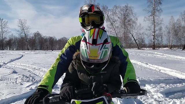 Покатушки Snowbike Vortex 120 и Polaris RMK 800 155 смотреть онлайн