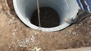 Установка септика из бетонных колец за один день. С очень большим сроком службы.