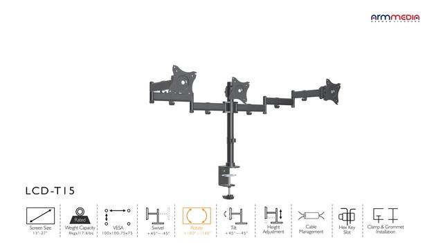 Настольный кронштейн для мониторов ARM MEDIA LCD-T15 смотреть онлайн