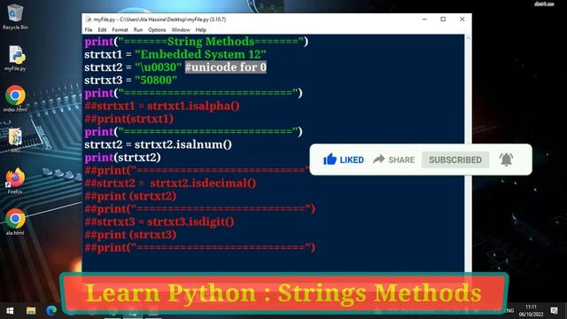 #23 : Learn Python | String Methods In Python | IsAlpha , IsAlnum , IsDecimal , IsDigit | Part 3 смотреть онлайн