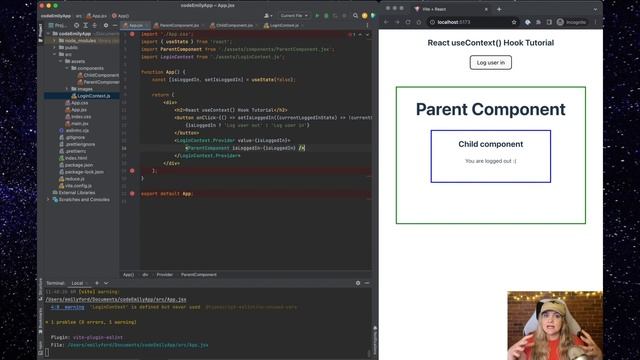 React JS Tutorial #10: the useContext Hook смотреть онлайн