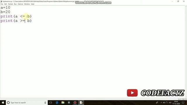 #7 Relational Operators in PythoN Programming || Python tutorials (TAMIL) смотреть онлайн