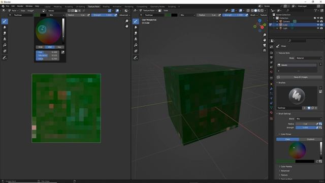 Paint Minecraft Leaf Texture, with Transparency, in Blender смотреть онлайн