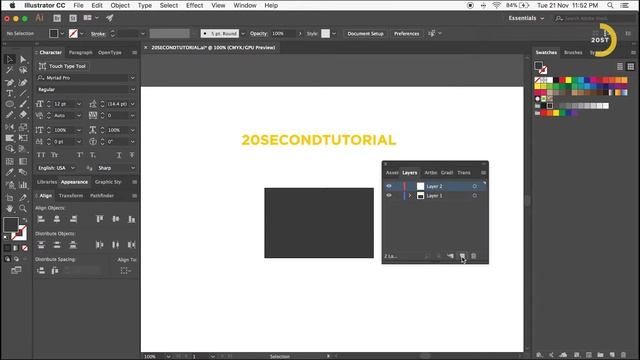 Create a new layer in Illustrator | Adobe Illustrator Tutorial #19 смотреть онлайн