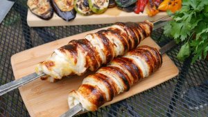 ШАШЛЫК из СЫРА . ХАЧАПУРИ на ШАМПУРЕ на МАНГАЛЕ