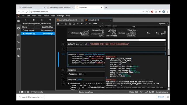 tableau-api-lib (detailed): publishing data sources смотреть онлайн