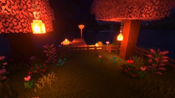 ✨ Minecraft Cherry Blossom Lake Ambience at Night with Lofi Music ✨