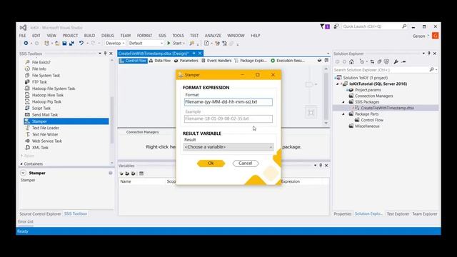 Timestamp in SSIS variable. смотреть онлайн