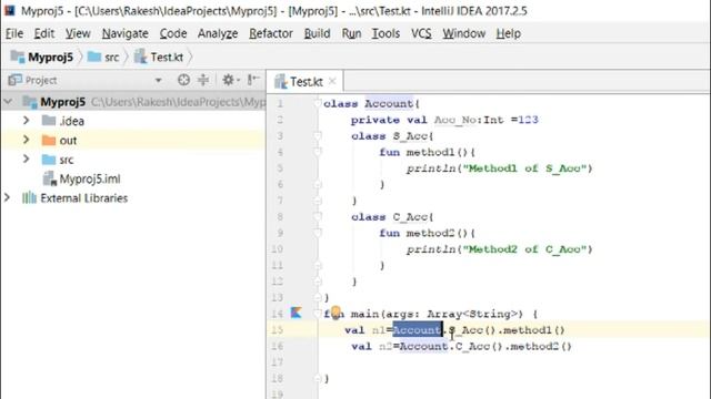 Kotlin Programming Language #18(Using IntelliJ): Nested Class and Inner Class смотреть онлайн