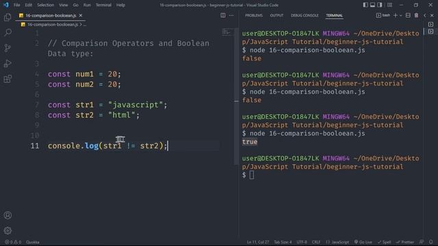 16. Comparison Operators and Boolean Data Type | Beginner JavaScript Programming Bangla смотреть онлайн