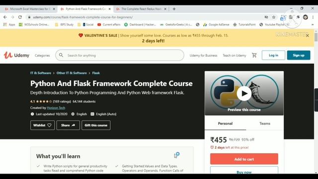 Udemy Free Certificate Courses Python Flask | Excel | React Express Node.JS Project Online Classes смотреть онлайн