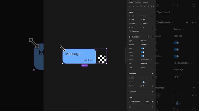 Responsive UI chat bubble component in Figma смотреть онлайн