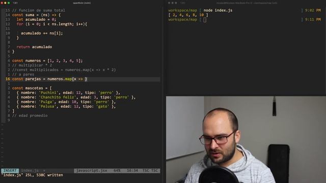 Programación funcional en JavaScript, parte 2: Array Map смотреть онлайн