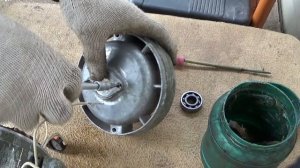 Сборка асинхронного электродвигателя АОЛБ22-4. Пробный запуск.