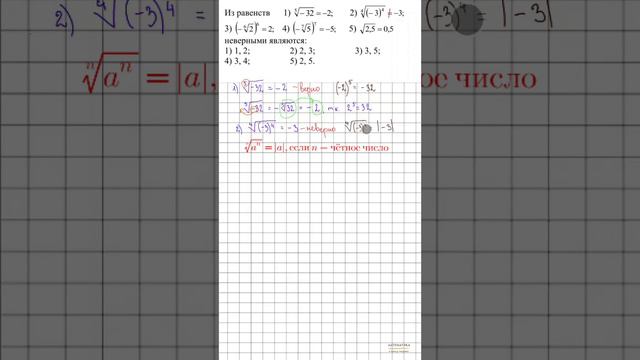 Корень N- ой степени из числа #10класс