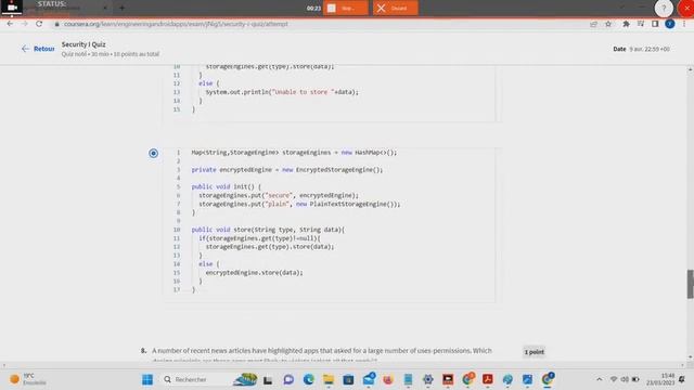 Engineering Maintainable Android Apps Security I Quiz смотреть онлайн
