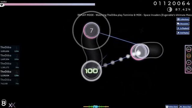 Osu! SPACE INVADERS - 7Star 85% Accuracy | Dilka
