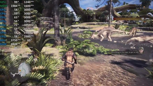 Ryzen 5 2400G Vega 11 Review - Monster Hunter: World - Gameplay Benchmark Test смотреть онлайн