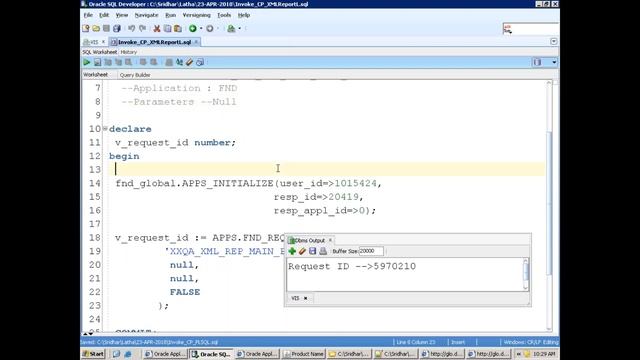 Oracle E-Business Suite - Invoking XML Report From PLSQL Program смотреть онлайн